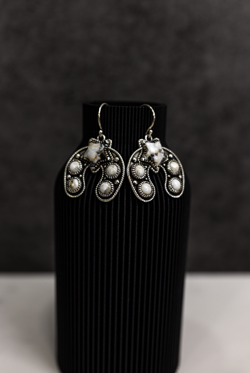 New In Town Horseshoe Stone Earrings-Drop Earrings-Krush Kandy, Women's Online Fashion Boutique Located in Phoenix, Arizona (Scottsdale Area)