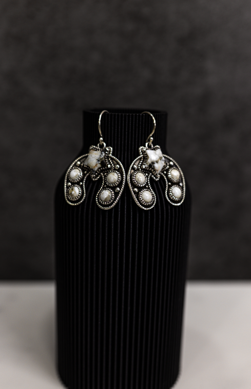 New In Town Horseshoe Stone Earrings-Drop Earrings-Krush Kandy, Women's Online Fashion Boutique Located in Phoenix, Arizona (Scottsdale Area)