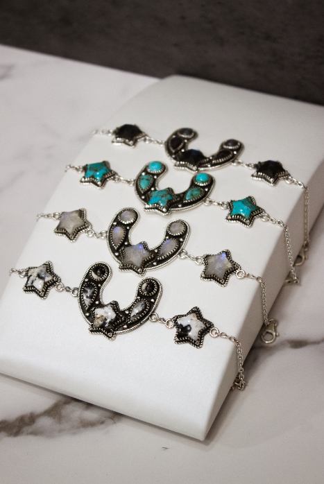 Ravens Ridge Horseshoe Bracelet-Chain Bracelets-Krush Kandy, Women's Online Fashion Boutique Located in Phoenix, Arizona (Scottsdale Area)