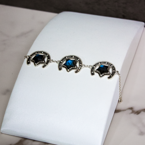 Triple Threat Horseshoe Bracelet-Chain Bracelets-Krush Kandy, Women's Online Fashion Boutique Located in Phoenix, Arizona (Scottsdale Area)