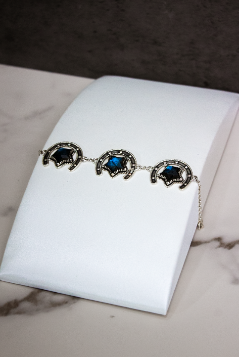 Triple Threat Horseshoe Bracelet-Chain Bracelets-Krush Kandy, Women's Online Fashion Boutique Located in Phoenix, Arizona (Scottsdale Area)