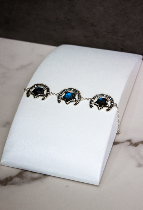 Triple Threat Horseshoe Bracelet-Chain Bracelets-Krush Kandy, Women's Online Fashion Boutique Located in Phoenix, Arizona (Scottsdale Area)