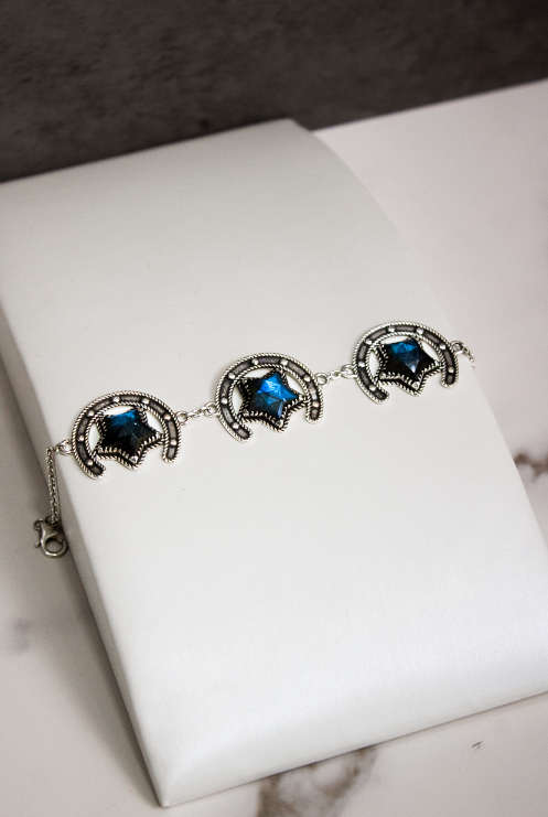 Triple Threat Horseshoe Bracelet-Chain Bracelets-Krush Kandy, Women's Online Fashion Boutique Located in Phoenix, Arizona (Scottsdale Area)