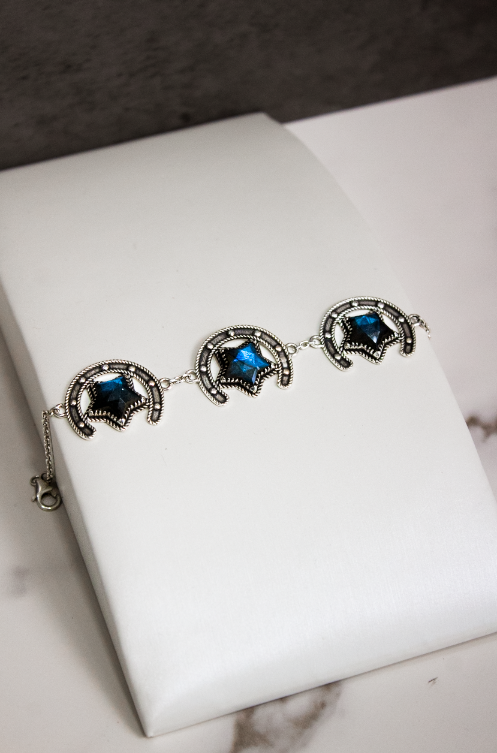 Triple Threat Horseshoe Bracelet-Chain Bracelets-Krush Kandy, Women's Online Fashion Boutique Located in Phoenix, Arizona (Scottsdale Area)