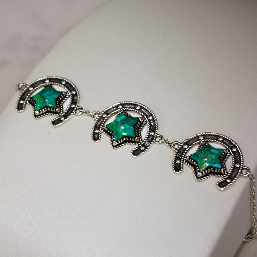 Triple Threat Horseshoe Bracelet-Chain Bracelets-Krush Kandy, Women's Online Fashion Boutique Located in Phoenix, Arizona (Scottsdale Area)