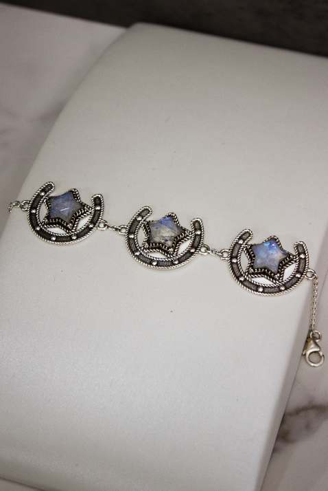 Triple Threat Horseshoe Bracelet-Chain Bracelets-Krush Kandy, Women's Online Fashion Boutique Located in Phoenix, Arizona (Scottsdale Area)