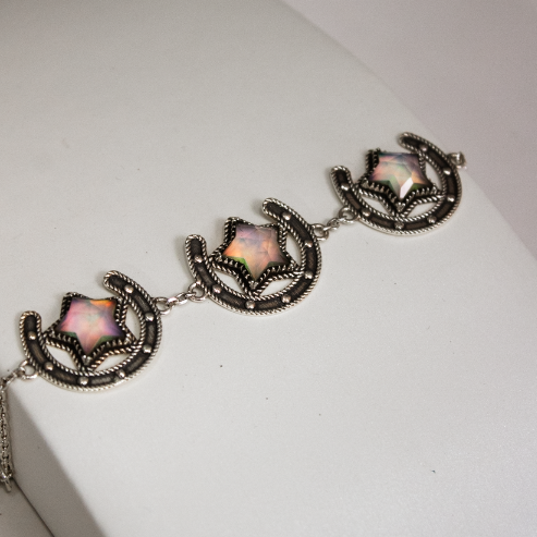 Triple Threat Horseshoe Bracelet-Chain Bracelets-Krush Kandy, Women's Online Fashion Boutique Located in Phoenix, Arizona (Scottsdale Area)