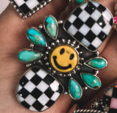 Put a Smile On Cluster Sterling Silver Stone Rings MADE TO ORDER-Bar Necklaces-Krush Kandy, Women's Online Fashion Boutique Located in Phoenix, Arizona (Scottsdale Area)