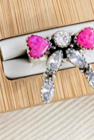 One Of A Kind Opal & White CZ Rings-Rings-Krush Kandy, Women's Online Fashion Boutique Located in Phoenix, Arizona (Scottsdale Area)
