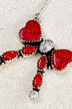 Red Opal & White CZ Necklaces-Chain Necklaces-Krush Kandy, Women's Online Fashion Boutique Located in Phoenix, Arizona (Scottsdale Area)