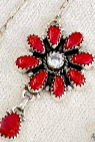 Red Opal & White CZ Necklaces-Chain Necklaces-Krush Kandy, Women's Online Fashion Boutique Located in Phoenix, Arizona (Scottsdale Area)