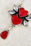 Red Opal & White CZ Necklaces-Chain Necklaces-Krush Kandy, Women's Online Fashion Boutique Located in Phoenix, Arizona (Scottsdale Area)