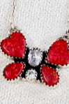 Red Opal & White CZ Necklaces-Chain Necklaces-Krush Kandy, Women's Online Fashion Boutique Located in Phoenix, Arizona (Scottsdale Area)