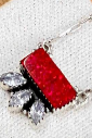 Red Opal & White CZ Necklaces-Chain Necklaces-Krush Kandy, Women's Online Fashion Boutique Located in Phoenix, Arizona (Scottsdale Area)