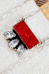 Red Opal & White CZ Necklaces-Chain Necklaces-Krush Kandy, Women's Online Fashion Boutique Located in Phoenix, Arizona (Scottsdale Area)