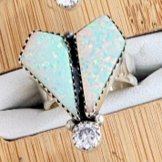 Opal & CZ Stone Stone Ring-Rings-Krush Kandy, Women's Online Fashion Boutique Located in Phoenix, Arizona (Scottsdale Area)