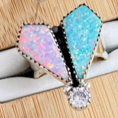 Opal & CZ Stone Stone Ring-Rings-Krush Kandy, Women's Online Fashion Boutique Located in Phoenix, Arizona (Scottsdale Area)