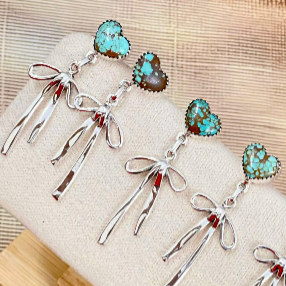 Multi Stone Bow Earrings-Stud Earrings-Krush Kandy, Women's Online Fashion Boutique Located in Phoenix, Arizona (Scottsdale Area)
