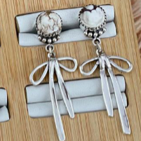 Multi Stone Bow Earrings-Stud Earrings-Krush Kandy, Women's Online Fashion Boutique Located in Phoenix, Arizona (Scottsdale Area)