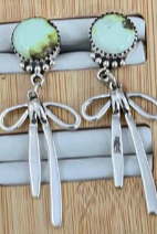 Multi Stone Bow Earrings-Stud Earrings-Krush Kandy, Women's Online Fashion Boutique Located in Phoenix, Arizona (Scottsdale Area)