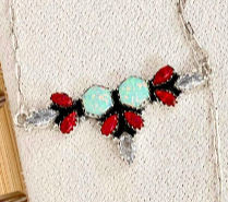 Multi Opal Stone Necklaces-Chain Necklaces-Krush Kandy, Women's Online Fashion Boutique Located in Phoenix, Arizona (Scottsdale Area)