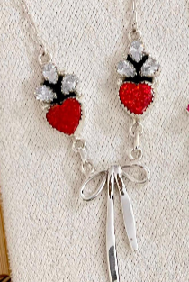 One Of A Kind Opal & Bow Necklaces-Chain Necklaces-Krush Kandy, Women's Online Fashion Boutique Located in Phoenix, Arizona (Scottsdale Area)
