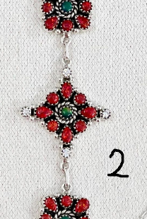 Red Opal Trio Cluster Necklaces-Chain Necklaces-Krush Kandy, Women's Online Fashion Boutique Located in Phoenix, Arizona (Scottsdale Area)