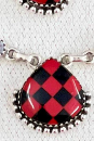Red Checkered Slab Necklaces-Chain Necklaces-Krush Kandy, Women's Online Fashion Boutique Located in Phoenix, Arizona (Scottsdale Area)