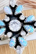 Crystal & Opal Cluster Stone Rings-Rings-Krush Kandy, Women's Online Fashion Boutique Located in Phoenix, Arizona (Scottsdale Area)
