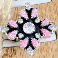 Crystal & Opal Cluster Stone Rings-Rings-Krush Kandy, Women's Online Fashion Boutique Located in Phoenix, Arizona (Scottsdale Area)