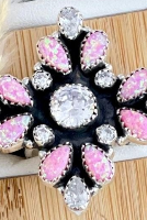 Crystal & Opal Cluster Stone Rings-Rings-Krush Kandy, Women's Online Fashion Boutique Located in Phoenix, Arizona (Scottsdale Area)