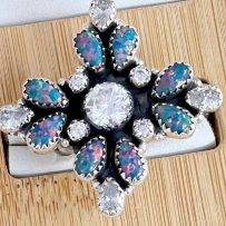 Crystal & Opal Cluster Stone Rings-Rings-Krush Kandy, Women's Online Fashion Boutique Located in Phoenix, Arizona (Scottsdale Area)