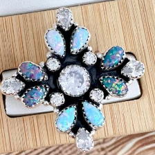 Crystal & Opal Cluster Stone Rings-Rings-Krush Kandy, Women's Online Fashion Boutique Located in Phoenix, Arizona (Scottsdale Area)
