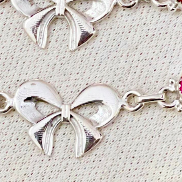 Klassic Stones & Sterling Bow Bracelet-Bracelets-Krush Kandy, Women's Online Fashion Boutique Located in Phoenix, Arizona (Scottsdale Area)