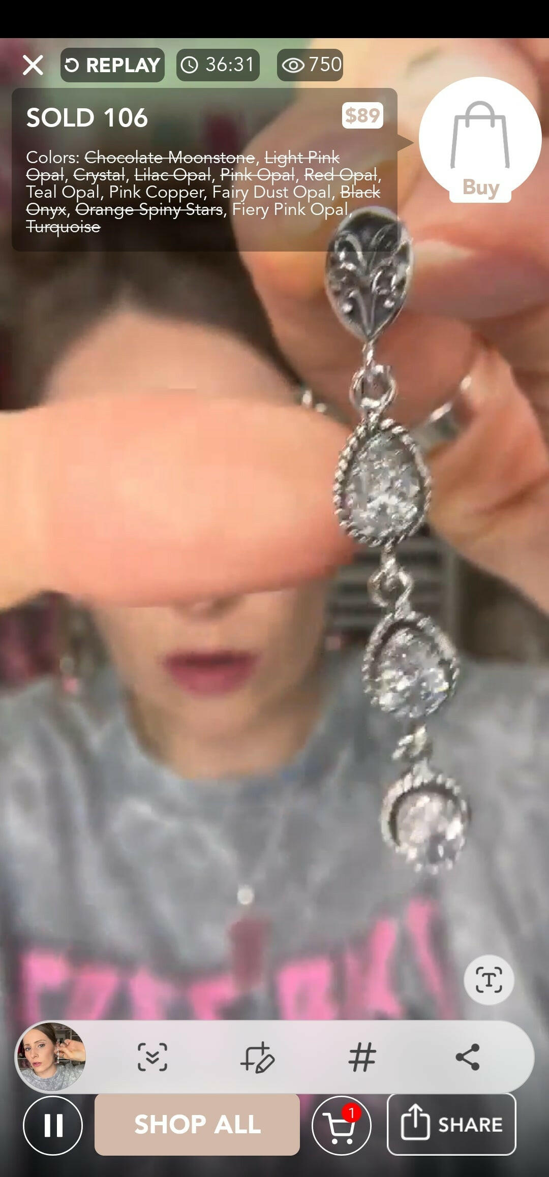 Sterling Silver Burst Stone Drop Earrings-Drop Earrings-Krush Kandy, Women's Online Fashion Boutique Located in Phoenix, Arizona (Scottsdale Area)