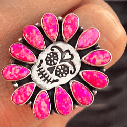 Sugar Skull Pendant & Ring-Cluster Rings-Krush Kandy, Women's Online Fashion Boutique Located in Phoenix, Arizona (Scottsdale Area)