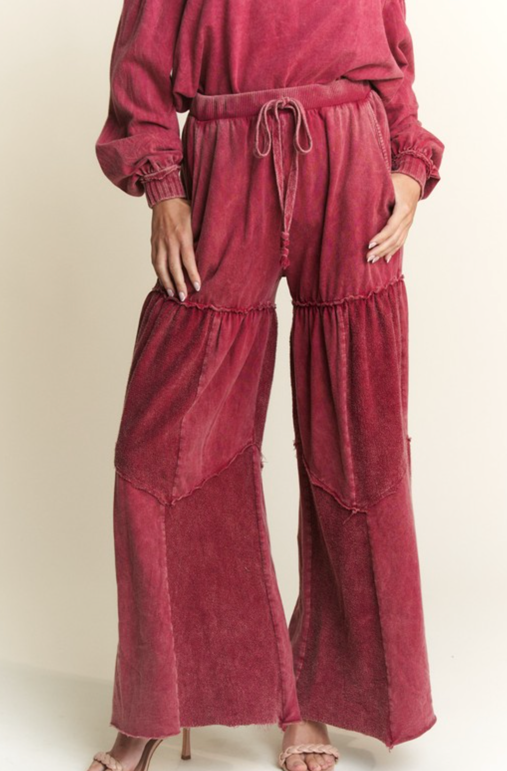 Desert Daze Mineral Wash Wide-Leg Pants-Bottoms-Krush Kandy, Women's Online Fashion Boutique Located in Phoenix, Arizona (Scottsdale Area)