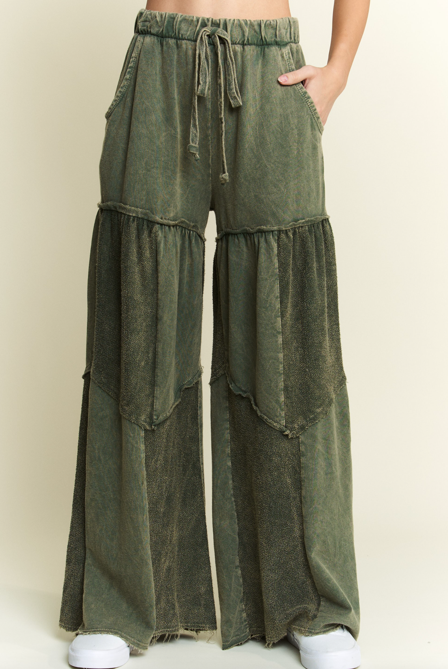 Desert Daze Mineral Wash Wide-Leg Pants-Bottoms-Krush Kandy, Women's Online Fashion Boutique Located in Phoenix, Arizona (Scottsdale Area)