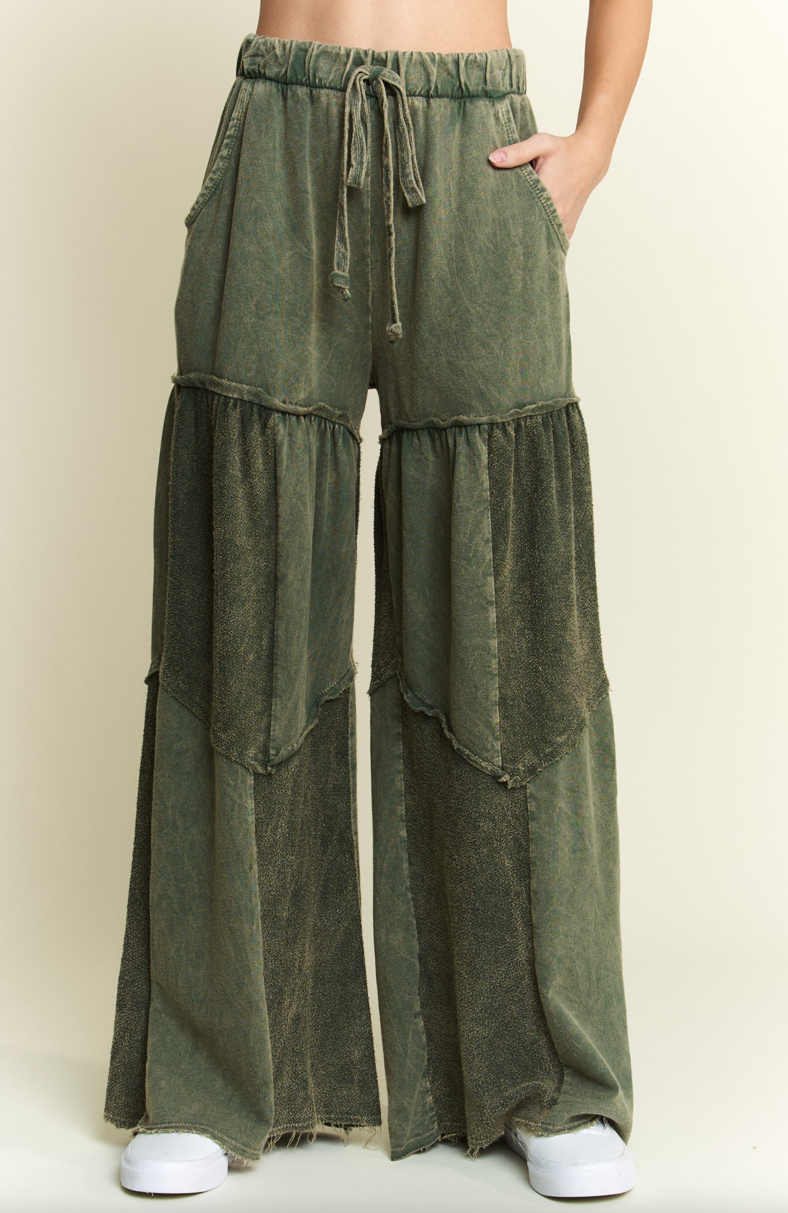 Desert Daze Mineral Wash Wide-Leg Pants-Bottoms-Krush Kandy, Women's Online Fashion Boutique Located in Phoenix, Arizona (Scottsdale Area)