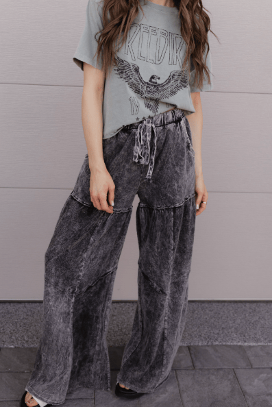 Desert Daze Mineral Wash Wide-Leg Pants-Bottoms-Krush Kandy, Women's Online Fashion Boutique Located in Phoenix, Arizona (Scottsdale Area)