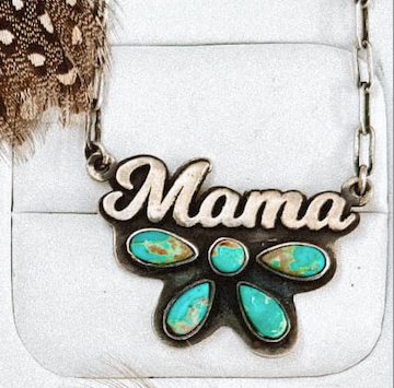 Mama Sterling Silver & Stone Necklace-Chain Necklaces-Krush Kandy, Women's Online Fashion Boutique Located in Phoenix, Arizona (Scottsdale Area)