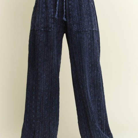 Mineral Wash Eyelet Tie Hem Joggers-Pants-Krush Kandy, Women's Online Fashion Boutique Located in Phoenix, Arizona (Scottsdale Area)