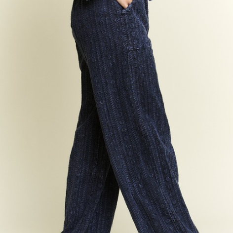 Mineral Wash Eyelet Tie Hem Joggers-Pants-Krush Kandy, Women's Online Fashion Boutique Located in Phoenix, Arizona (Scottsdale Area)