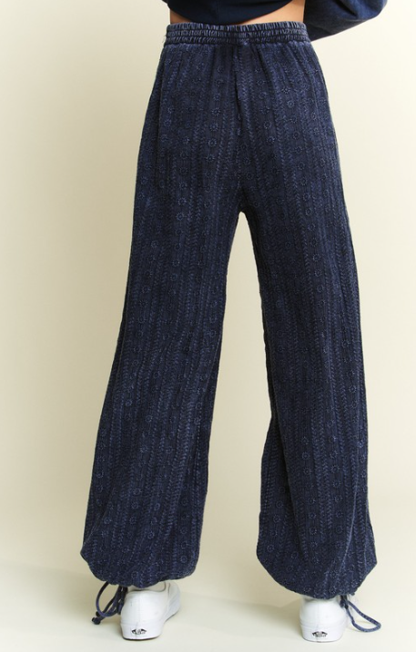 Mineral Wash Eyelet Tie Hem Joggers-Pants-Krush Kandy, Women's Online Fashion Boutique Located in Phoenix, Arizona (Scottsdale Area)