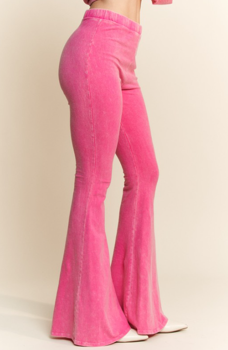 J.HER Retro Ribbed Flare Pants-Pants-Krush Kandy, Women's Online Fashion Boutique Located in Phoenix, Arizona (Scottsdale Area)