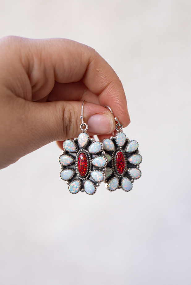 Jeweled Halo Delight Earrings-Drop Earrings-Krush Kandy, Women's Online Fashion Boutique Located in Phoenix, Arizona (Scottsdale Area)