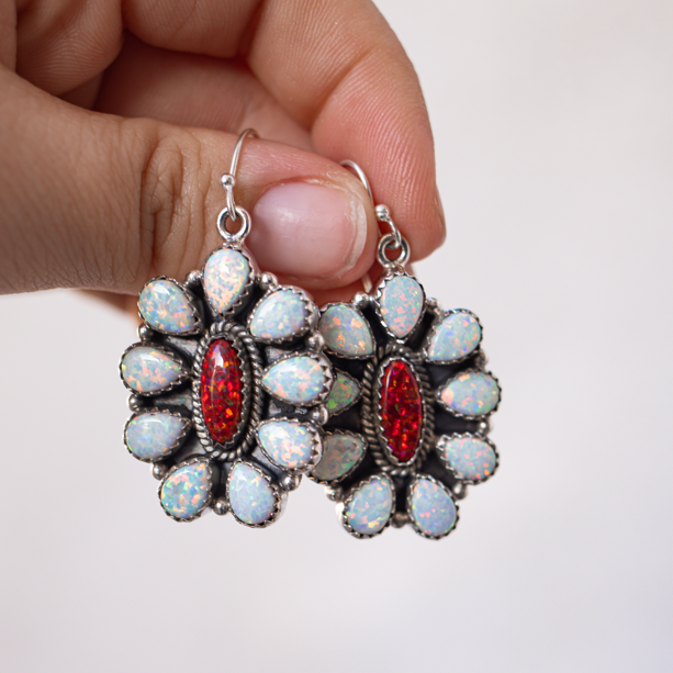 Jeweled Halo Delight Earrings-Drop Earrings-Krush Kandy, Women's Online Fashion Boutique Located in Phoenix, Arizona (Scottsdale Area)