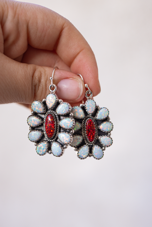 Jeweled Halo Delight Earrings-Drop Earrings-Krush Kandy, Women's Online Fashion Boutique Located in Phoenix, Arizona (Scottsdale Area)