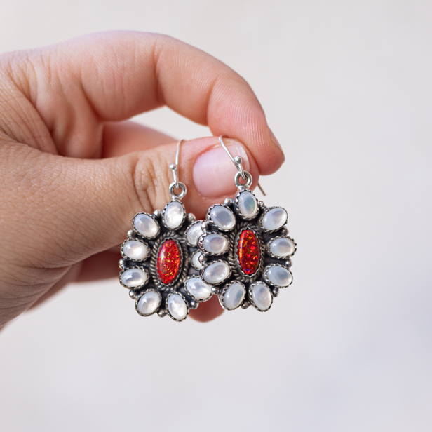 Jeweled Halo Delight Earrings-Drop Earrings-Krush Kandy, Women's Online Fashion Boutique Located in Phoenix, Arizona (Scottsdale Area)