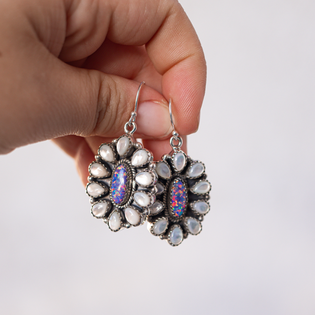 Jeweled Halo Delight Earrings-Drop Earrings-Krush Kandy, Women's Online Fashion Boutique Located in Phoenix, Arizona (Scottsdale Area)